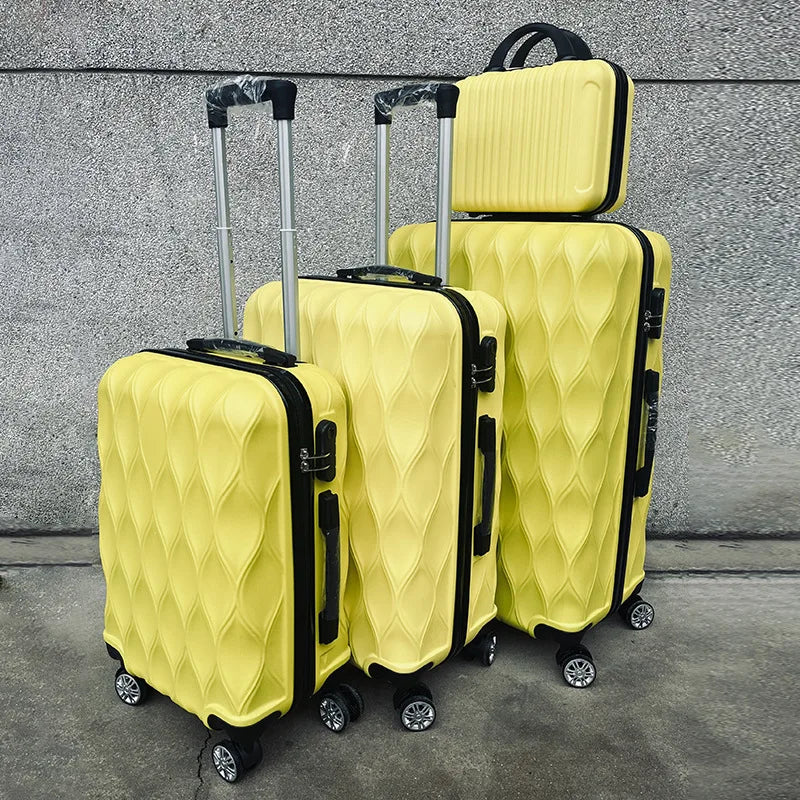 Luggage sets 4 piece 14/20/24/28 inch suitcase password trolley case male and female luggage travel wheeled suitcase trip cabin