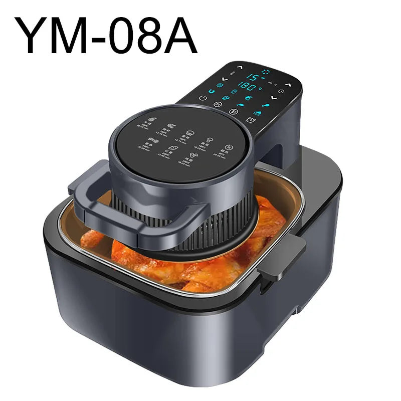 9L Multi functional Home Smart Air Fryer with Large Capacity Touch Screen Reservation Non stick Inner Perspective Oven