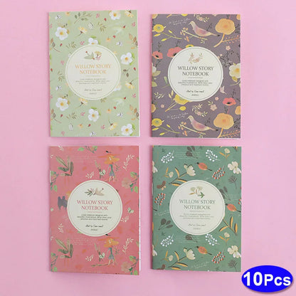 10Sets Retro Small Notebooks Kawaii A7 Blank Mini Cute Planner Diary Note Notepad Aesthetic Journal Kids Stationery Agenda Thing