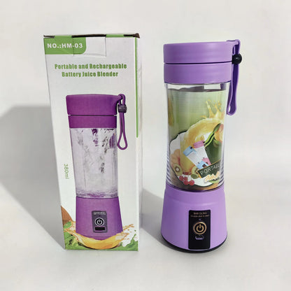 Portable Mini Blender for Shakes and Smoothies Rechargeable USB 380ML Traveling Fruit Juicer Cup Hand Fruit Blender Juicing Cup