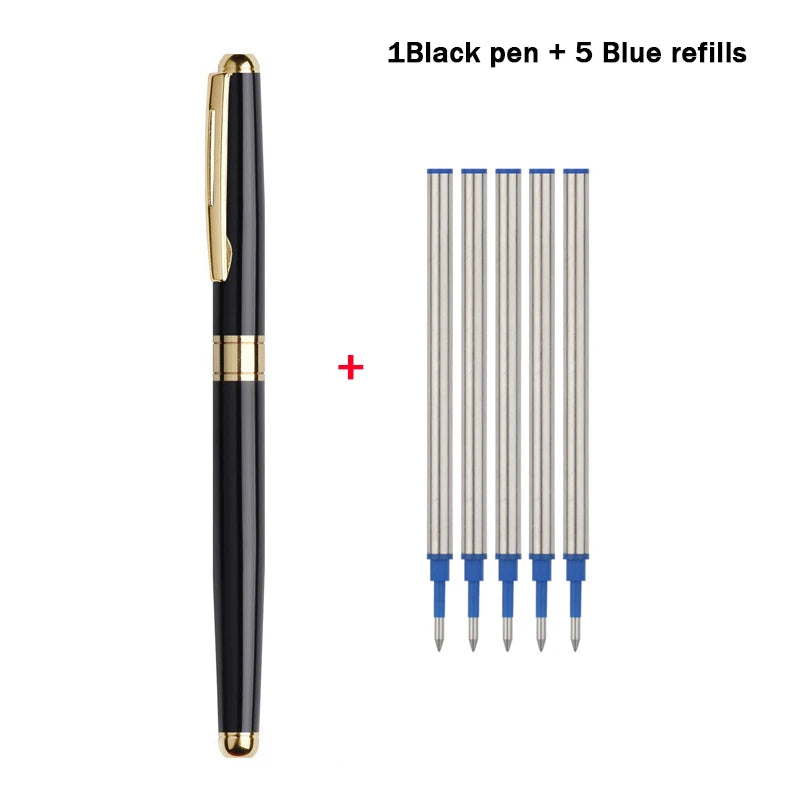 Metal Gel Pen Replaceable Refill High-end Metal Business Signature Pen Office Writing Ballpoint Pen Writing Stationery Gift