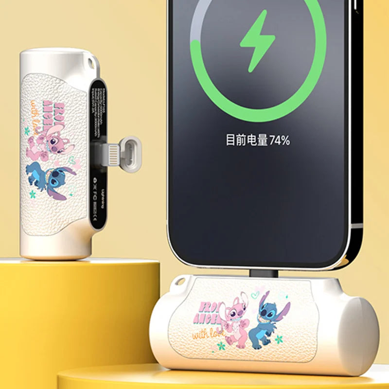 New Disney Pocket Power Bank Wireless Capsule Needle Mobile Power Bank Compact And Portable Mobile Power Bank Fast Charging