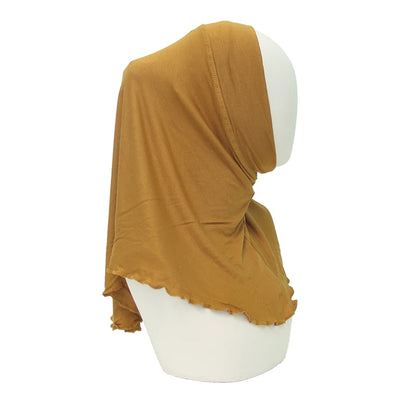 Modal Instant Hijabs for Woman Muslim Islam Turban Solid Mini Style Scarf Amira Soft Plain Colors Ready to Wear Hijab Undercaps