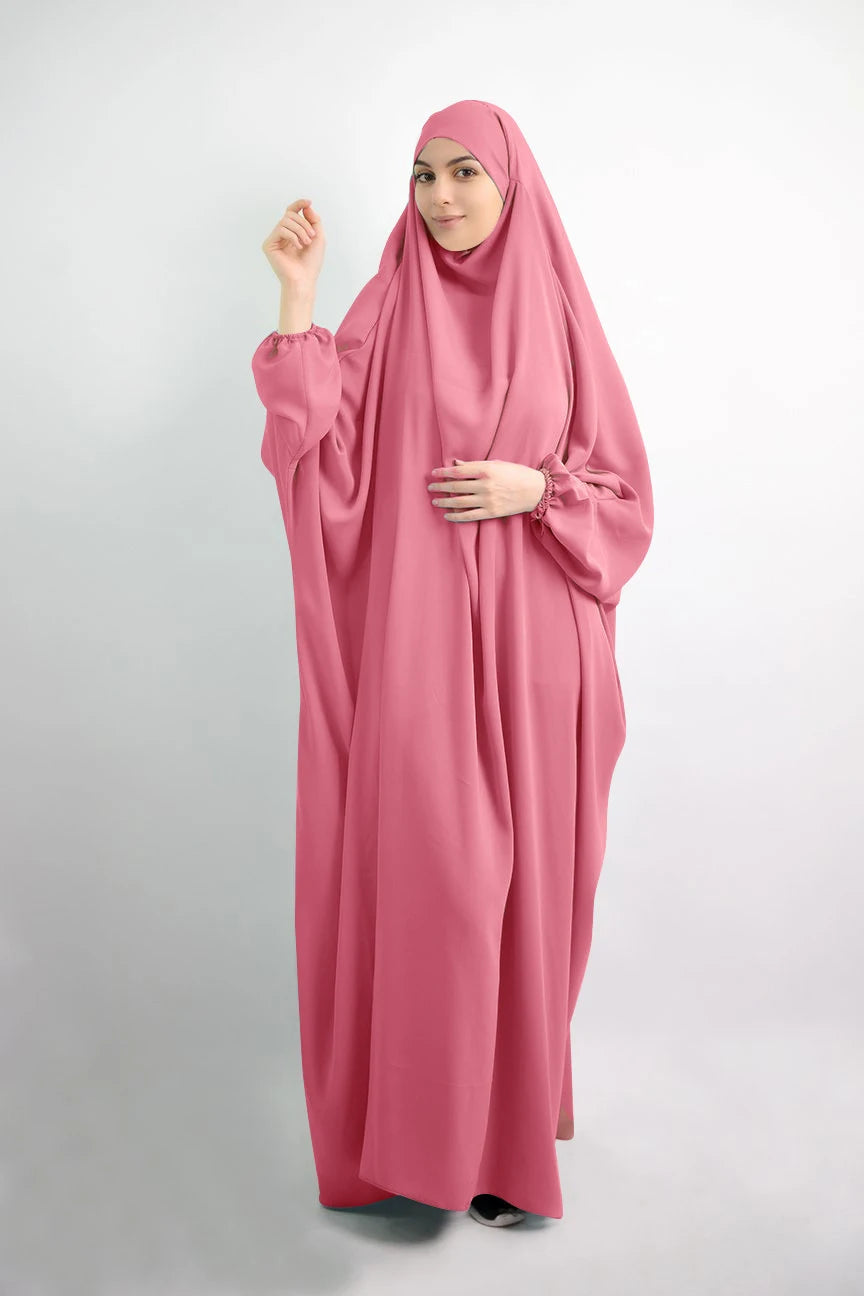 Eid Hooded Muslim Women Hijab Dress Prayer Garment Full Cover Ramadan Gown Islamic Clothes Niqab