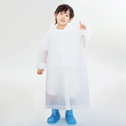 Children Rain Poncho Non-Disposable Travel Rain Gear Coat Outdoor Hiking Accessories Child Raincoat Kids Rainwear Waterproof