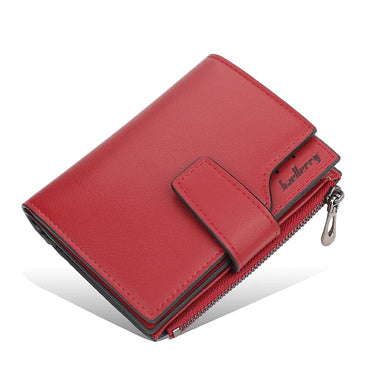 Small Wallets for Women Baellerry Trifold Short Red Wallet Multi Card Holder Luxury Black Mini Coin Purse Leather Womans Purses