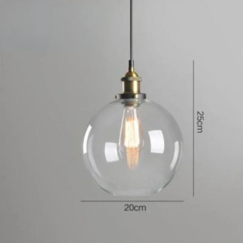 Clear Gray Amber Colour Vintage Pendant Lights Dining Glass Hanging Lamp Russia Loft Luminaire Modern Bedroom Light Fixtures