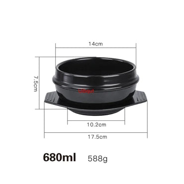 Korean cooking stone pot high temperature pot rice tableware pot soup pot Korean stone pot Korean bibimbap kimchi soup