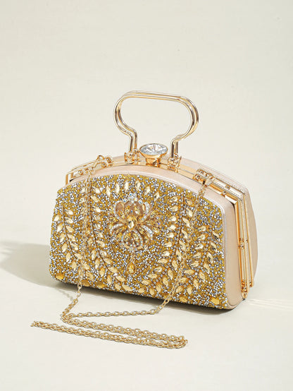 Beg Makan Malam Mini Beads Elegant Beads Satchel, Beg Tangan Parti Mewah Berkilauan Klasik Untuk Wanita, Hadiah Festival Untuk Wanita 