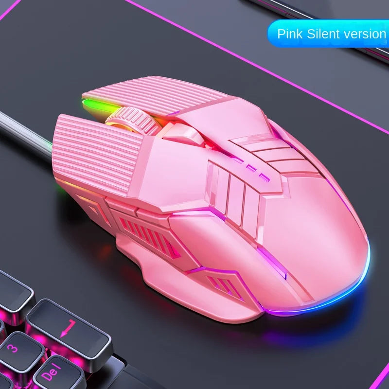 New USB Mouse Computer Wired Mouse Gaming Wired Mouse Glow Mute Mouse Office Gaming Universal PC Mouse Gamer Laptop Accessories