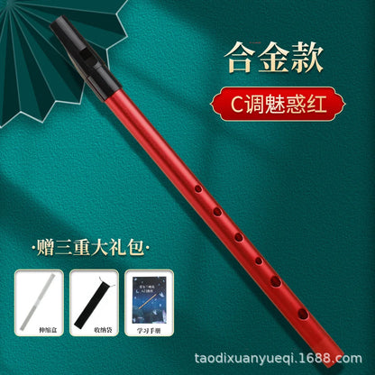 Irish Whistle Flute C Key D Key Ireland Tin Penny Whistle 34cm/30cm 6Hole Flute Instrument Portable Musical Instruments Beginner