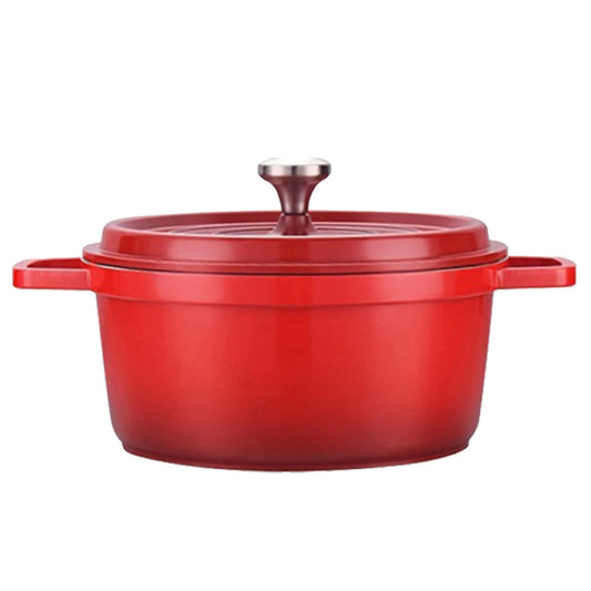 Enameled Dutch Oven Pot with Lid Enameled Cast Aluminum Dutch Oven Nonstick Heat Preservation Cookware Multifunctional Cookware