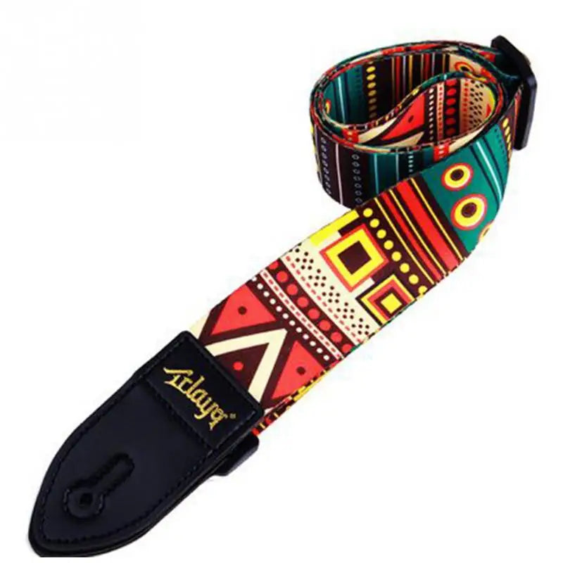 Guitar Strap Multi-Color Guitar Belts Adjustable Colorful Printing Nylon Guitar Straps Bass Acoustic Electric Guitar Accessories