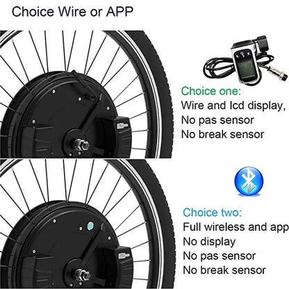 E-Bike Conversion Kit with 36V 7.2AH Battery Electric Bicycle Kit iMotor 3.0 2.0 All in One Wireless App Control 36V 350W 40KM/H