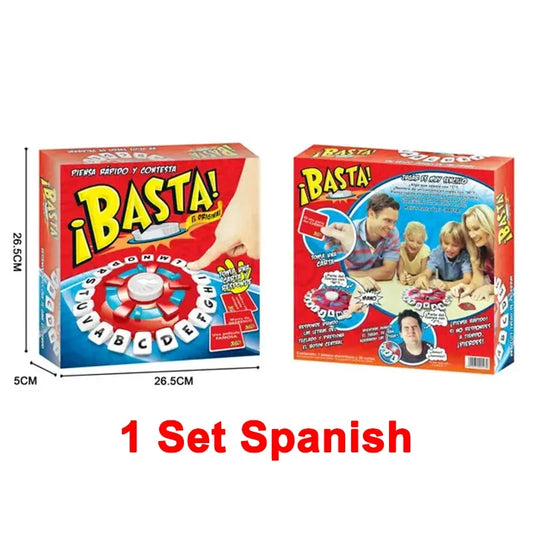 Basta Tapple Board Game Fast-Paced Think Words Game Spanish Board Games Alphabet Letters Pressing Educational Toys For Adults