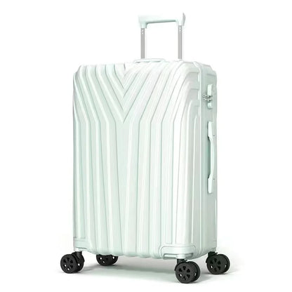 Travel suitcase with spinner wheels Women trolley luggage set 20 inch carry on suitcase 29''high-capacity zip aluminium frame