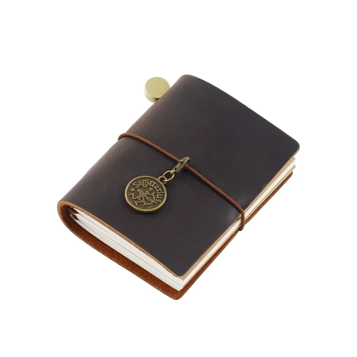 128 Page Vintage Notebook Mini Loose-leaf Notebook Leather Pocket Planner Notebooks for Students Diary Stationery