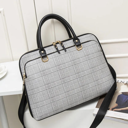 2024 Fashion Women's Leather Briefcases Women Laptop Briefcase Work Office Bag Ladies Crossbody Bags For Woman Business Handbags