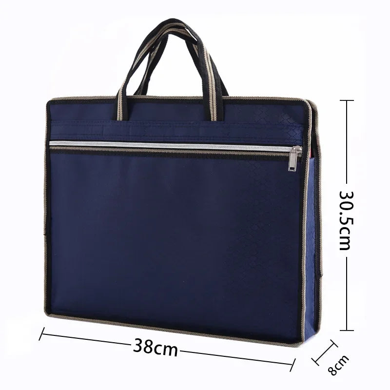 Oxford Cloth Portable File Bag Conference Document Information Office Business Travel Waterproof Briefcase Laptop Briefcases