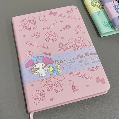 Sanrio Cartoon Notebook Kuromi Pochacco Notebook Anime My Melody Cinnamoroll Stationery Diary Notebook Children's Stationery