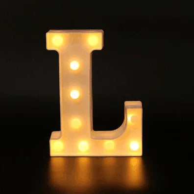 Decorative Name Letters Alphabet Letter LED Lights Luminous Number Lamp Night Light Wedding Birthday Christmas Party Decor Home