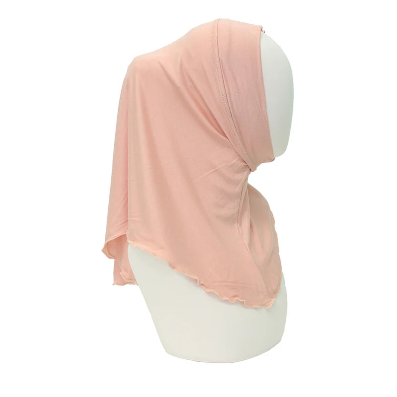 Modal Instant Hijabs for Woman Muslim Islam Turban Solid Mini Style Scarf Amira Soft Plain Colors Ready to Wear Hijab Undercaps