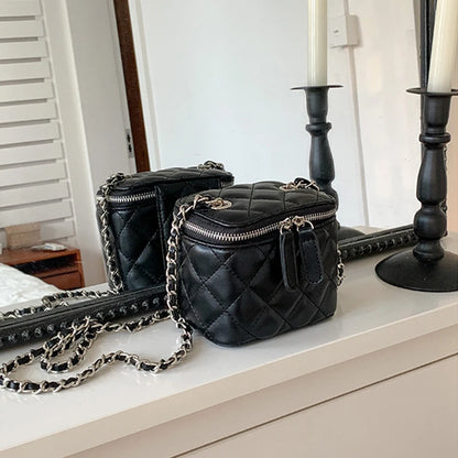 Mini Denim Crossbody Bags for Women 2023 Lingge Chains Shoulder Bag Fashion Brands Box Bag Lipstick Coins Purses and Handbags