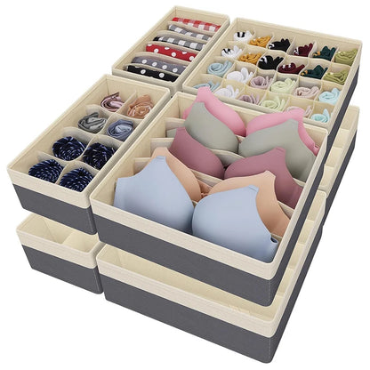 20 Grids Organizer for Socks Lingerie 8 Grids Tie Storage Box 7 Grids Bra Organizer Drawer Organizer Clothes Organizer in Closet