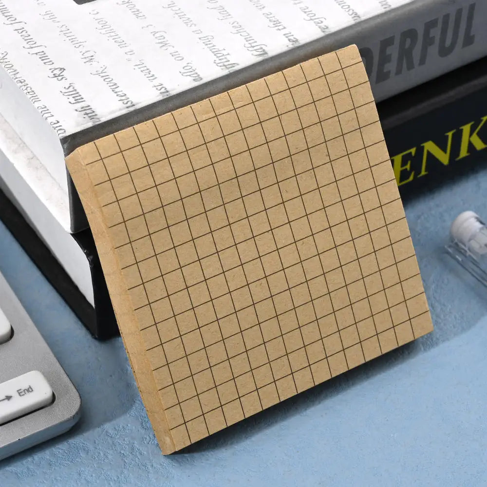 Portable 80 Helaian Grid Kosong Simple Sticky Note Memo Pad untuk Membuat Nota Perancangan Notepad Alat Tulis Peralatan Sekolah 