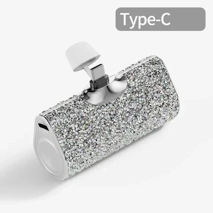 Power Bank Shiny Diamond Fashion High Quality  5000mAh Portable Charger Mobile Power Bank Power Banks Fast Charging