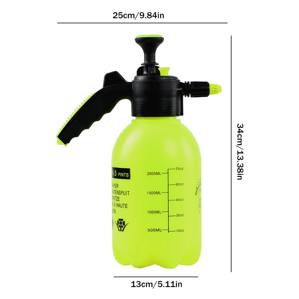 2/3L Hand Pump Water Sprayer Car Washing Pressure Spray Pot Air Pump Pressurized Plant Spray Bottle Watering Can Gardening Tools