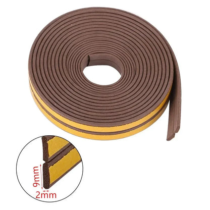 10M/20M Door Window Weather Strip DIEP Self Adhesive Sealing Strip Rubber Seal Foam Tape Dustproof Soundproof Insulation Strip