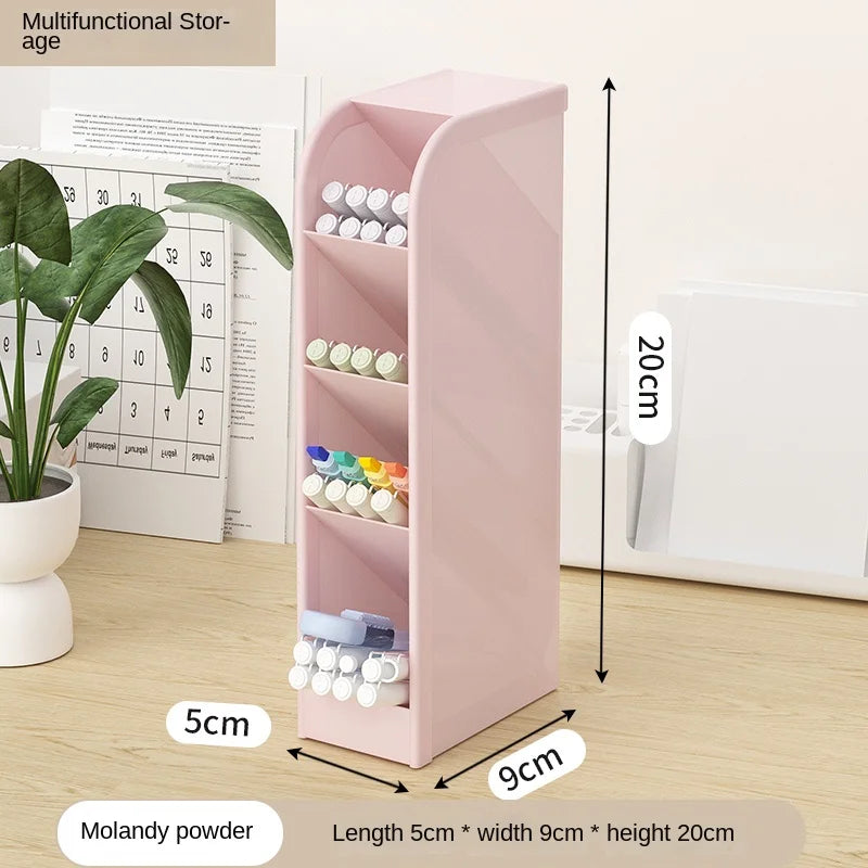Pen Organizer Desk Organization Cute Desk Pencil Markers Cup Holder Storage Box Set Multi-Functional Stationary for Home Office