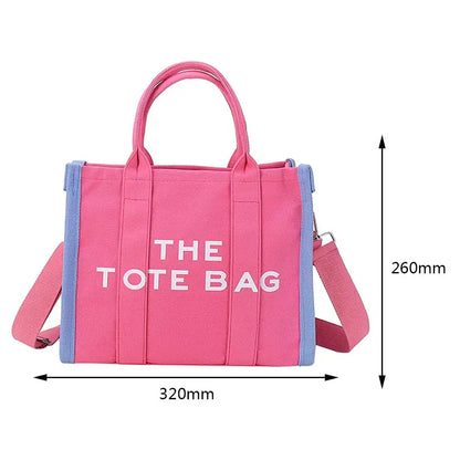 Canvas The Tote Bag Women Luxury Designer Shoulder Bags Black Ladies Crossbody Bags Large White Shopping Bags Pink Purses 2024