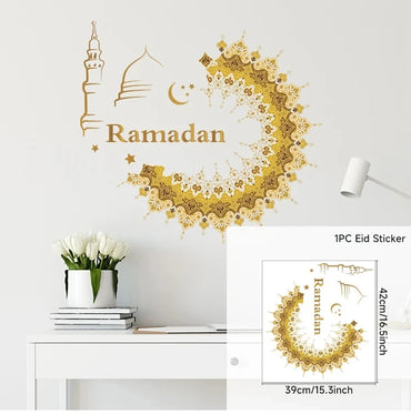 Pelekat Tingkap Eid Ramadan Hiasan Ramadan Hiasan Eid Mubarak untuk Rumah 2025 Ramadan Kareem Islam Bekalan Pesta Muslim Aidilfitri 
