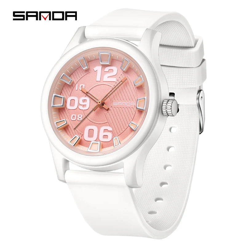 SANDA 3252 Fashion Trend Ladies Boys Young Watch Sports 50M Waterproof Wrist Watch Ladies Watch Casual Clock Relogio Feminino