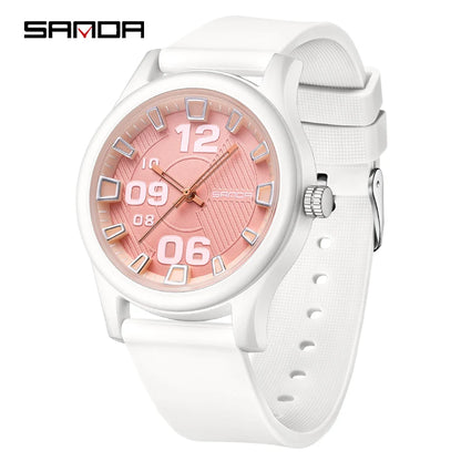 SANDA 3252 Fashion Trend Ladies Boys Young Watch Sports 50M Waterproof Wrist Watch Ladies Watch Casual Clock Relogio Feminino