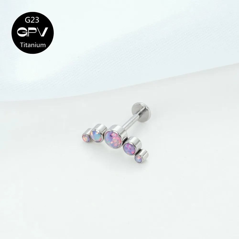 G23 Titanium Telinga Stud Zirkon Opal Tindik Barang Kemas Dalam 25 Warna Pilihan Wanita Bar Parti Fesyen Telinga Rawan Stud 