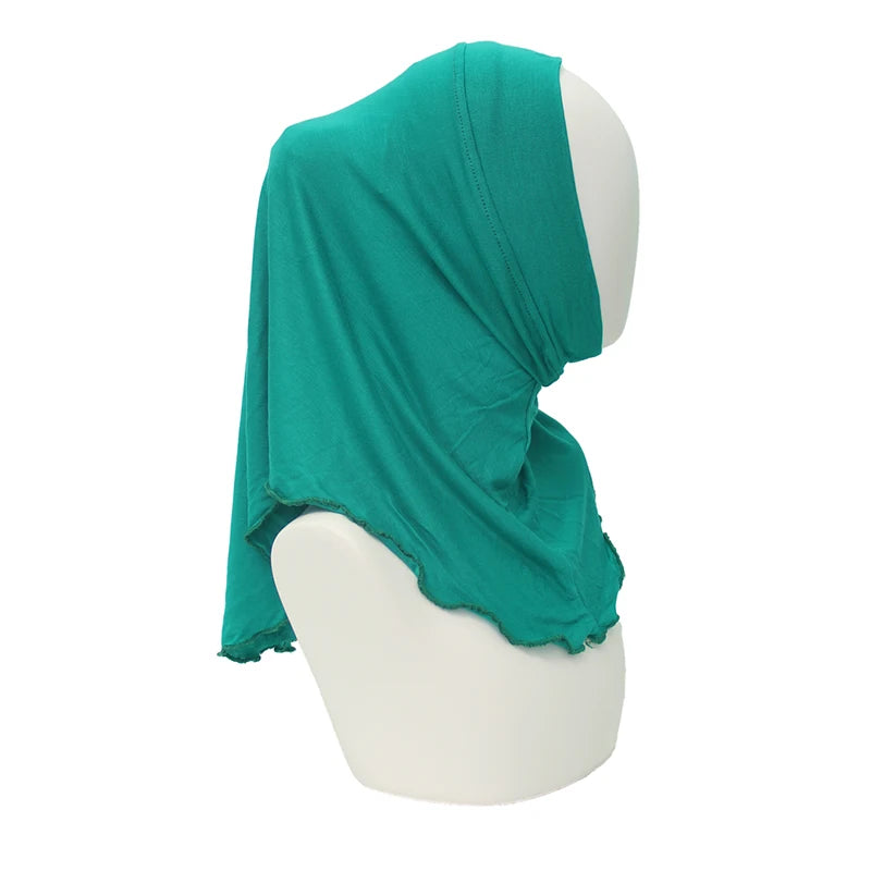 Modal Instant Hijabs for Woman Muslim Islam Turban Solid Mini Style Scarf Amira Soft Plain Colors Ready to Wear Hijab Undercaps