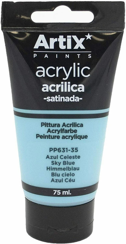 Pinturas Acrílicas para Manualidades y Uso Profesional, Colores, 75ML