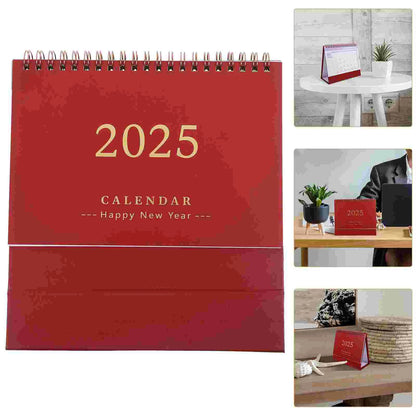 2025 Desk Calendar Office 2024-2025 Spiral Academic Monthly Desktop Supply Table Decorations Delicate Home Supplies