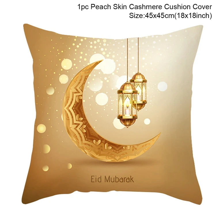 Sarung Kusyen Eid Mubarak Ramadan MUBARAK Sarung Bantal Eid Mubarak Hiasan Pesta Muslim Islam Hadiah Islamik Eid Al Adha 