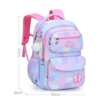 Beg sekolah kanak-kanak perempuan beg sekolah beg belakang merah jambu untuk kanak-kanak kanak-kanak remaja beg sekolah rendah Kawaii comel kalis air kit kelas kecil 