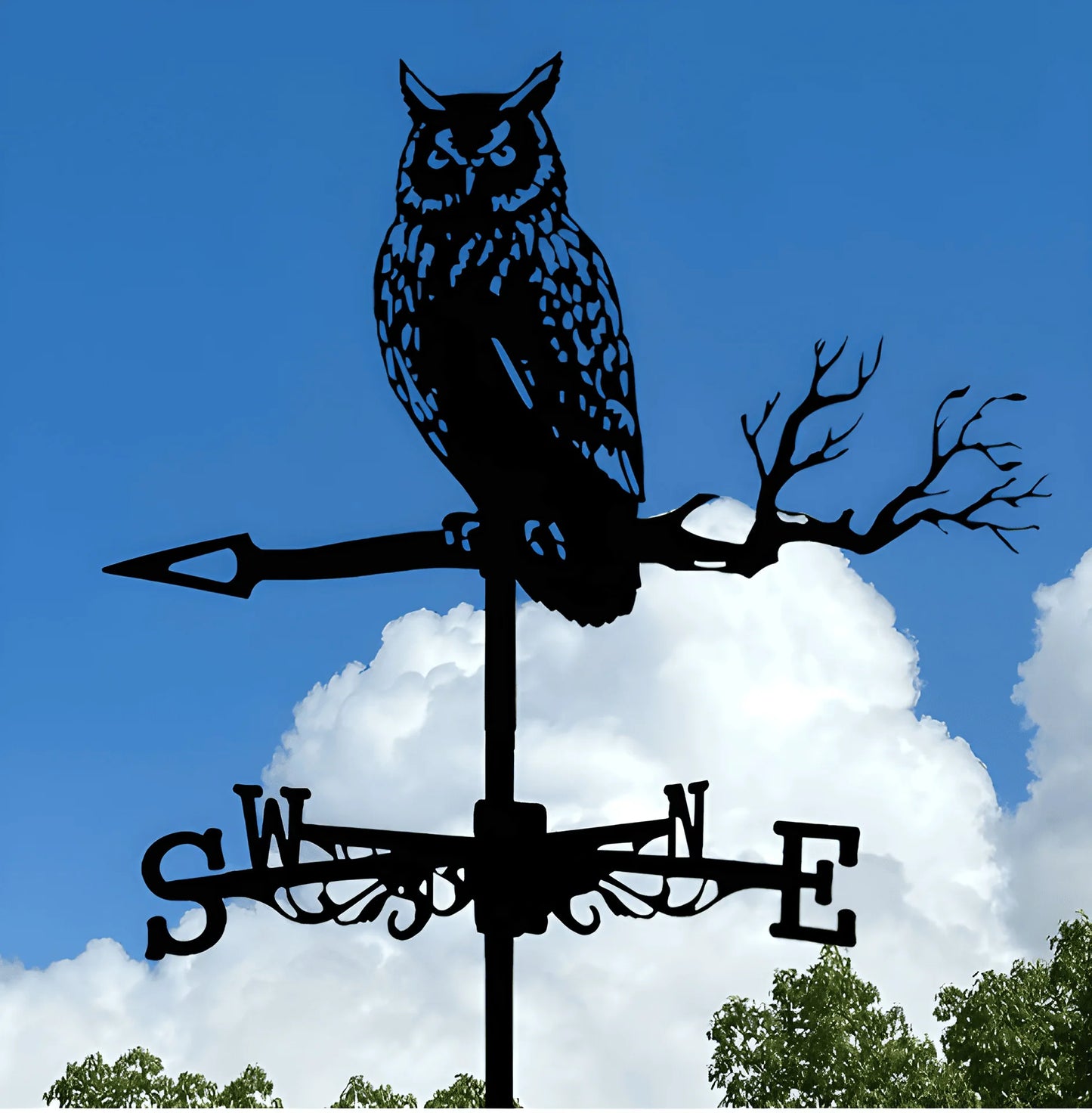 Garden Decorations Outdoor Wind Vane Greenhouse Garden Supplies Witch Dog Sailboat Eagle Rooster Weather Vane Shed Roof Iron Art