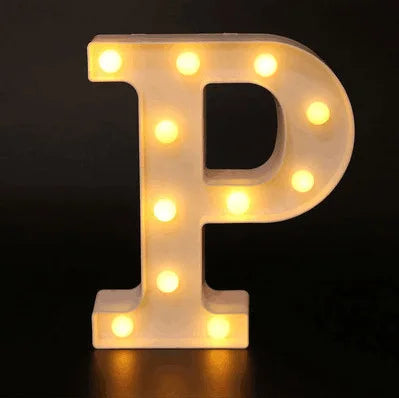 Decorative Name Letters Alphabet Letter LED Lights Luminous Number Lamp Night Light Wedding Birthday Christmas Party Decor Home