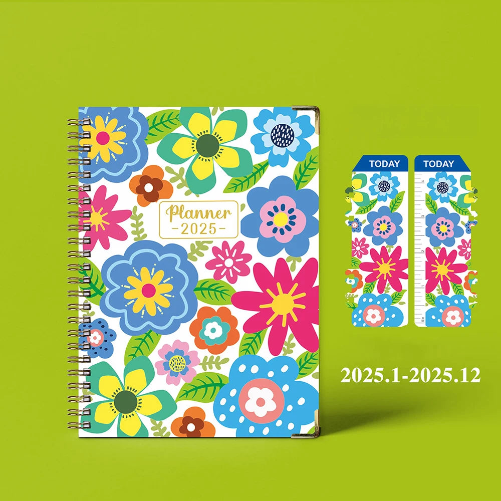 A5 2025 Daily Planner Notebook Journal Time Management Coil Notebook Daily Student Schedules To Do List English Notebook