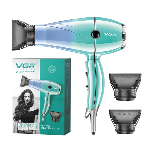 VGR Hair Dryer Professional Blow Drier Negative Ion Hair Dryer Machine Hot and Cold Adjustment Wired Chaison Hair Dryer V-452