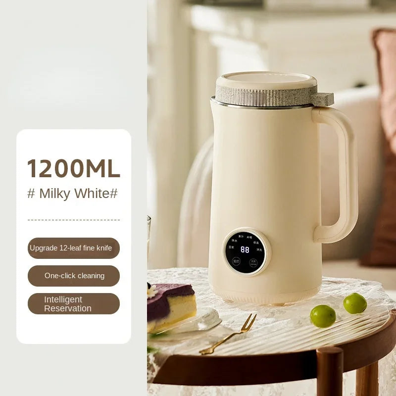 2024 New 1000ML Mini Soybean Milk Machine Automatic Heating Food Blender Intelligent Home-Use Wall Breaking Rice Paste Mixer