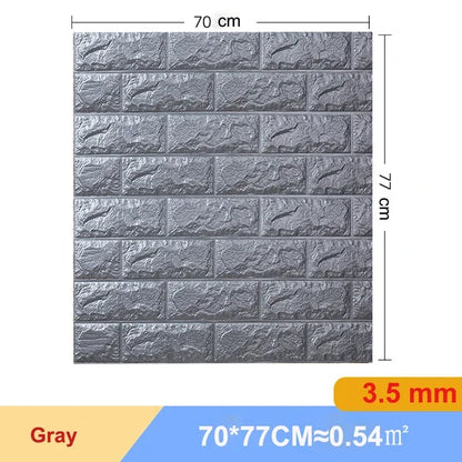 1/5/10Pcs 70*77cm Self-adhesive 3D Retro WallPaper Crash Sponge Imitation Brick  Wall Sticker for Home DIY Wall Decor Backdrop