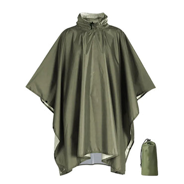 3-in-1 outdoor raincoat Hooded sleeve waterproof poncho Camping hiking Raincoat tent motorcycle rain cover